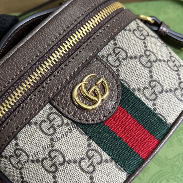 Gucci專櫃新款化妝包 古馳Ophidia系列迷你肩背包699532 gqy4069